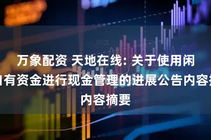 万象配资 天地在线: 关于使用闲置自有资金进行现金管理的进展公告内容摘要